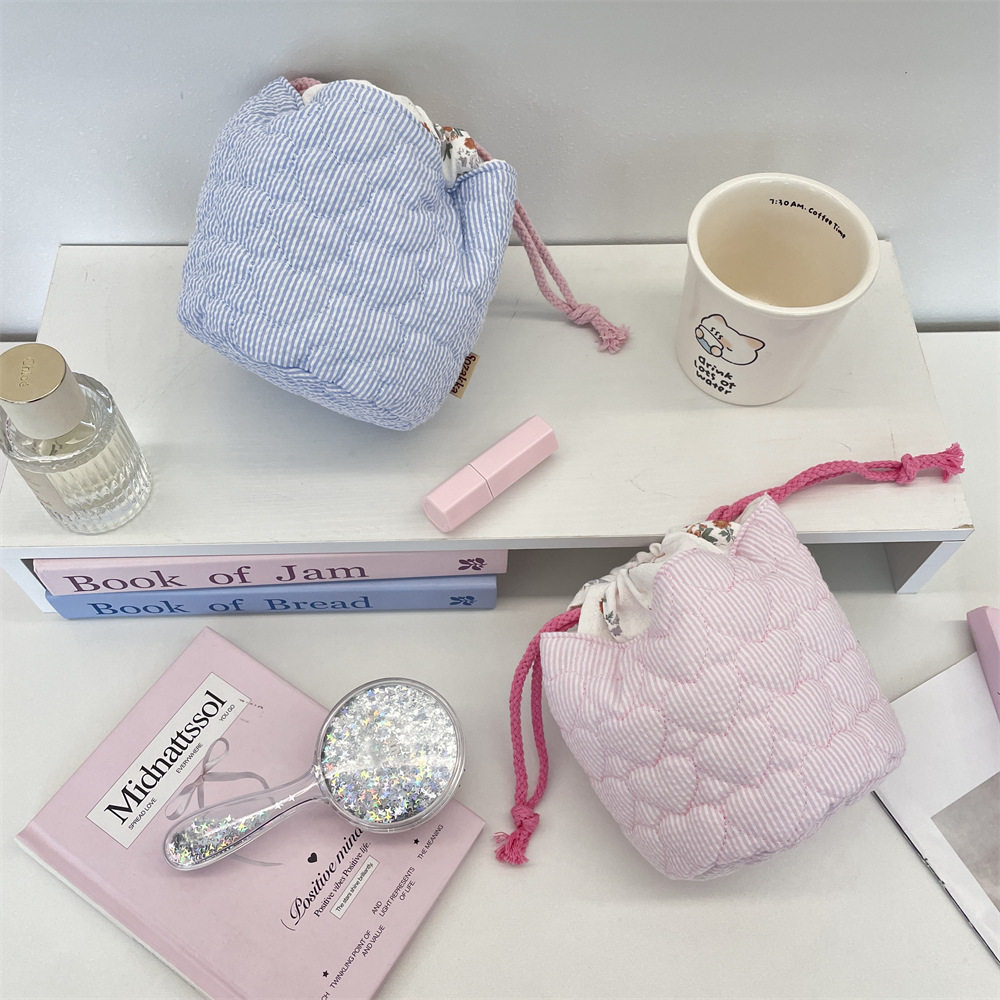 束口收纳袋圆筒化妆品首饰桌面置物篮小篮子耳机杂物整理筐,淘宝优惠券,粉丝福利购,淘宝优惠卷