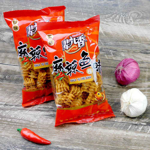 水煮鱼味麻辣鱼卷小零食品锅巴小吃休闲怀旧8090后小时候宿舍耐吃 - 图1