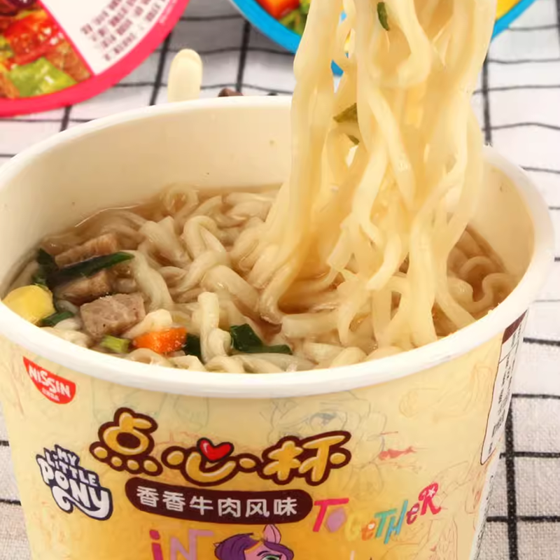 日清儿童面条宝宝点心面小马宝莉点心杯泡面公仔迷你小杯面方便面,淘宝优惠券,粉丝福利购,淘宝优惠卷