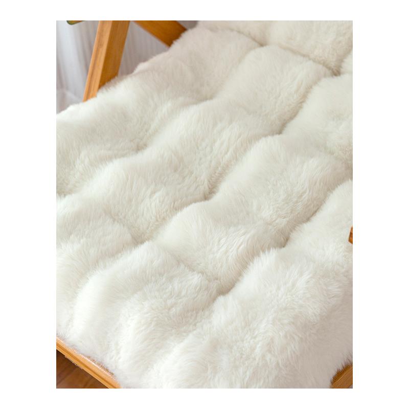 兔毛绒躺椅垫子通用坐垫摇椅沙滩长椅靠背一体冬季加厚摇摇椅座垫