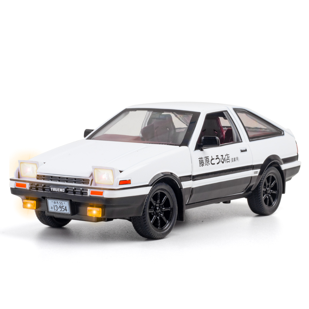 ae86车模型仿真头文字D汽车模型合金男孩玩具车秋名山拓海豆腐店-图3