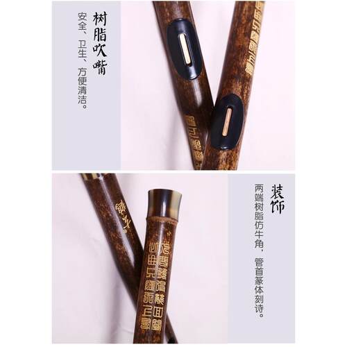 玄鹤乐器 紫竹巴乌 横吹乐器 可选初学入门资料  F/G调 - 图2