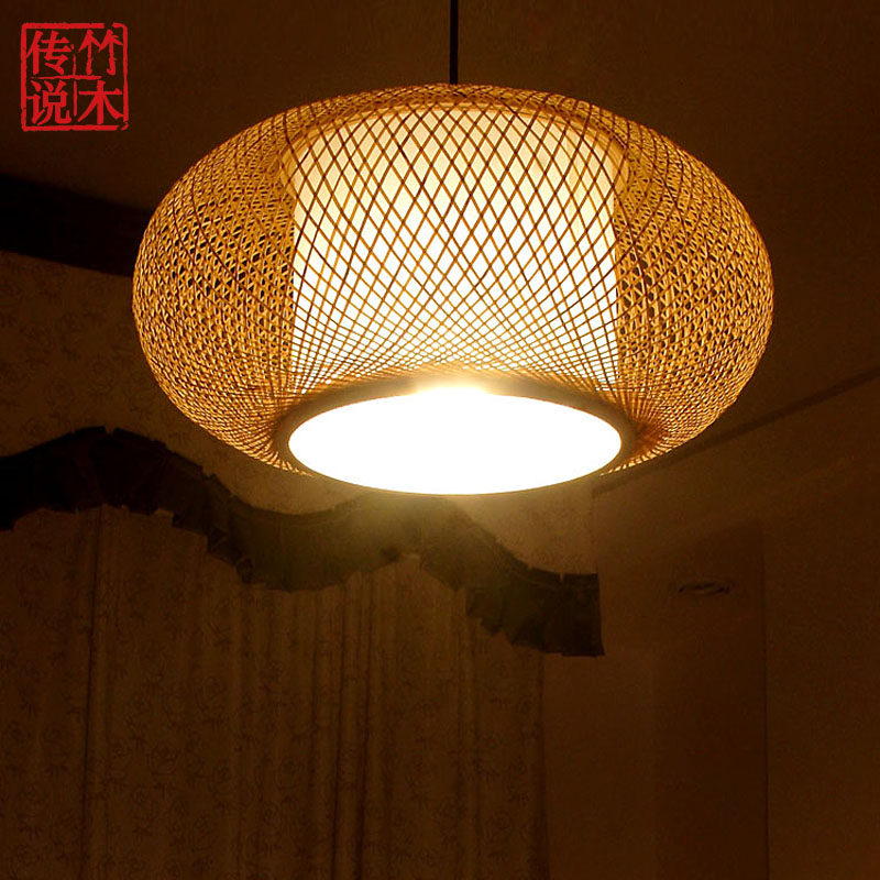 竹灯中式吊灯竹编田园餐厅灯日式榻榻米茶室客厅书房灯笼复古灯具,淘宝优惠券,粉丝福利购,淘宝优惠卷