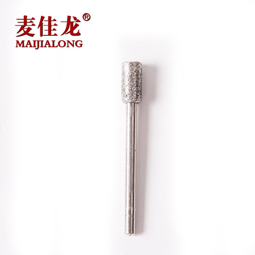 金刚石磨头  玉石雕刻原石去皮打磨头 金刚砂磨棒3mm柄圆柱形粗砂 - 图2