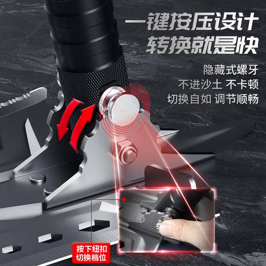 汉道多功能工兵铲户外车载折叠便携锰钢加厚兵工铲子露营钓鱼铁锹