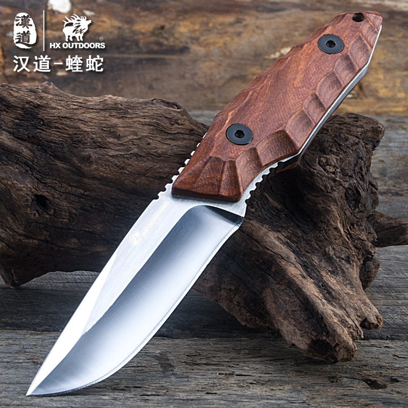 汉道蝰蛇高硬度直刀战术野外求生存刀防身刀随身刀具户外小刀锋利 - 图0