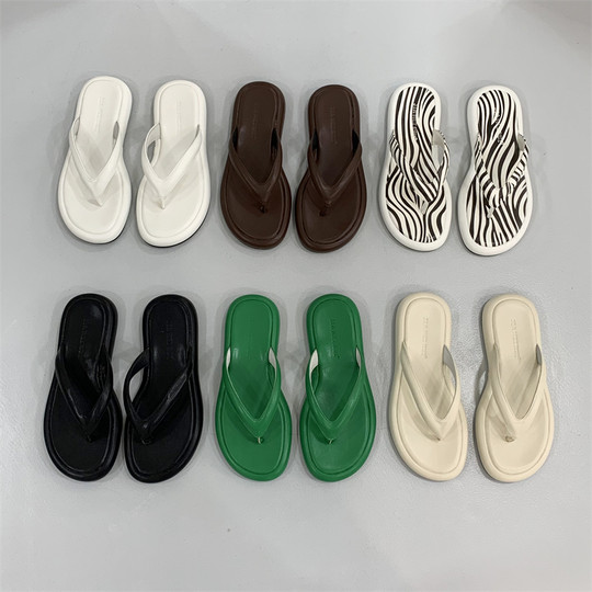 人字拖女厚底2025夏季新款夹脚平底拖鞋网红外穿时尚度假沙滩凉拖