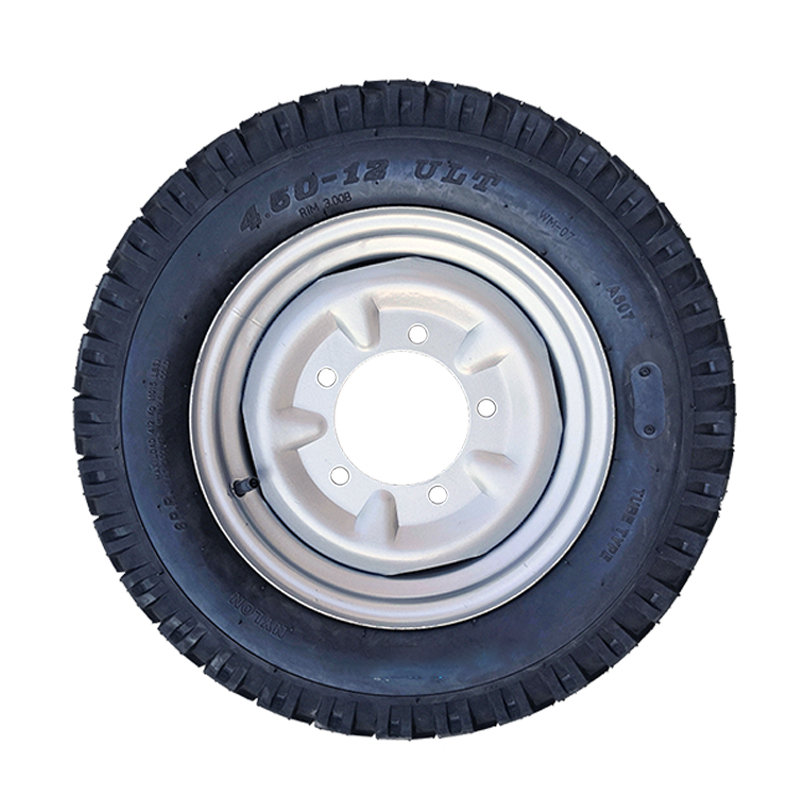 400 450-12工地电动三轮车轮胎总成柴油工程加厚钢圈内外胎橡胶-图3
