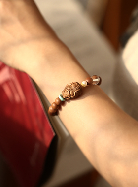 缘之固女老山檀18K黄金复古檀木