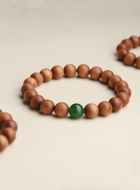 印度老山蜜蜡碧玉手串女正宗