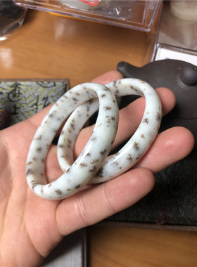 特色天然罗甸玉花斑玉手镯  罗甸撒金花 送老人精美买一送一特价