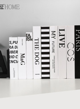 北欧简约假书仿真书摆件家居