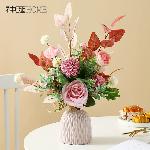 Симуляция цветочных цветов высокая -энд 2021 Новая гостиная украшение подсолнечных столов.