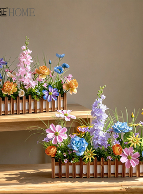 莫奈花园仿真花造景栅栏花