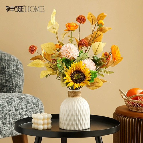 Симуляция цветочных цветов высокая -энд 2021 Новая гостиная украшение подсолнечных столов.