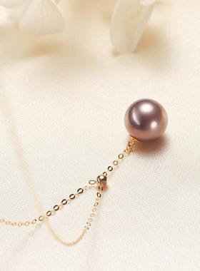 实力工厂网红项链吊坠珍珠小饰品 金色微商淡水珍珠项链饰品吊坠