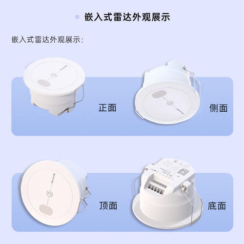 涂鸦智能人体存在传感器自动感应器开关全屋家居嵌入吸顶式毫米波-图1