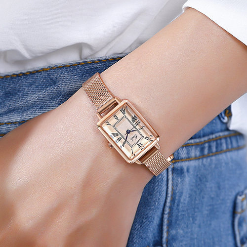 D新款网红同款个性复古方形女士手表韩版时尚休闲学生防水手表-图1