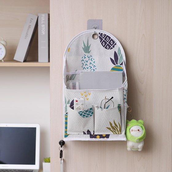 Wall-mounted storage bag, bed storage artifact, waterproof