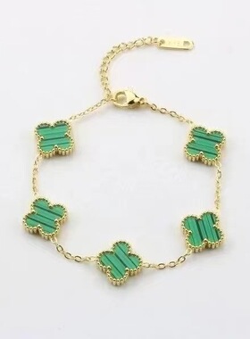 气质四叶草手链双面百搭简约网红新款幸运ins