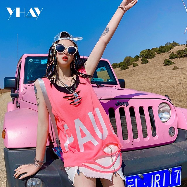 Summer YHAY trendy ins sleeveless t-shirt vest