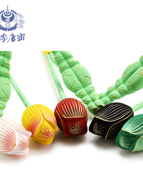 四季唐密五瓶花木雕护摩法具常花