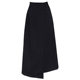 Irregular and versatile A-line asymmetric mid-length skirt for women