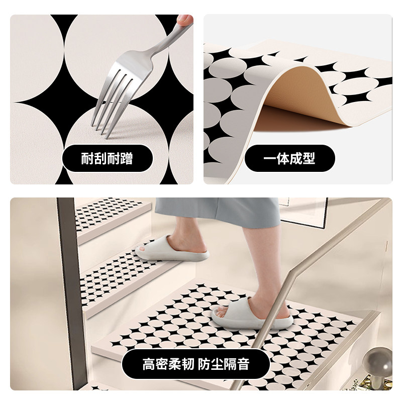 Silent anti-slip stair mat