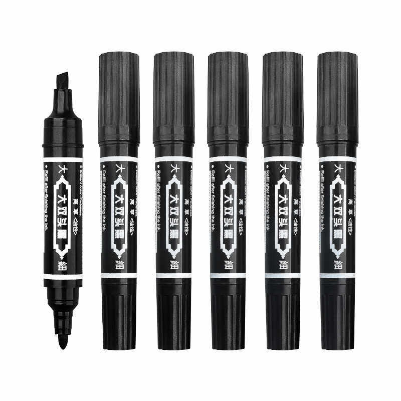 大双头油性记号笔黑色马克笔大头粗细两头防水防油不掉色红色蓝色勾线笔粗头加粗大号美术工地专用速干宽刀头,淘宝优惠券,粉丝福利购,淘宝优惠卷