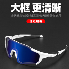 велоочки 洛克兄弟骑行眼镜偏光变色男女防紫外线近视跑步开车自行车太阳镜 Rockbros