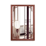 Зеркало из натурального дерева, водонепроницаемый ретро туалетный столик, в американском стиле