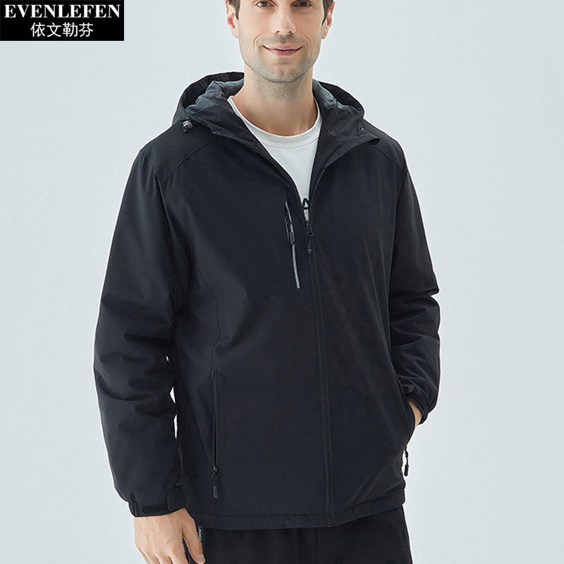 纯色冲锋衣工作服装个性保暖白色黑色红色藏青冲锋衣男女夹克外套