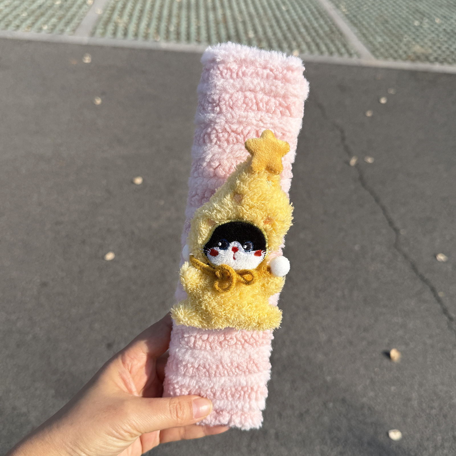 可爱毛绒卡通安全带护肩套高级感小猫星星人防磨衣服儿童宝宝防勒,淘宝优惠券,粉丝福利购,淘宝优惠卷