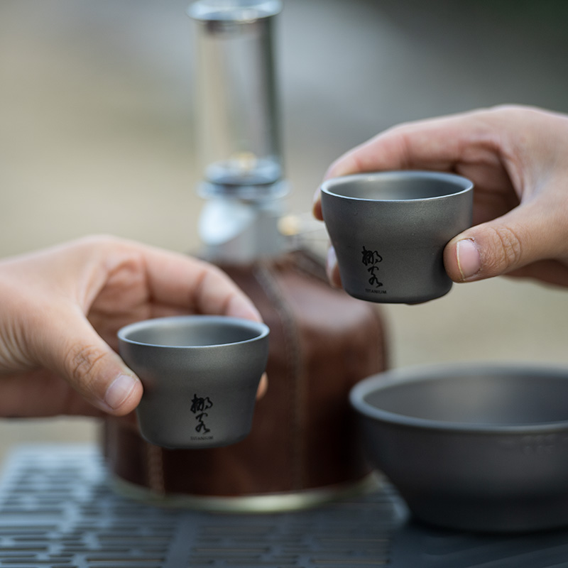 Naturehike挪客酒狂钛小酒杯户外野营野餐便携纯钛水杯茶杯啤酒杯