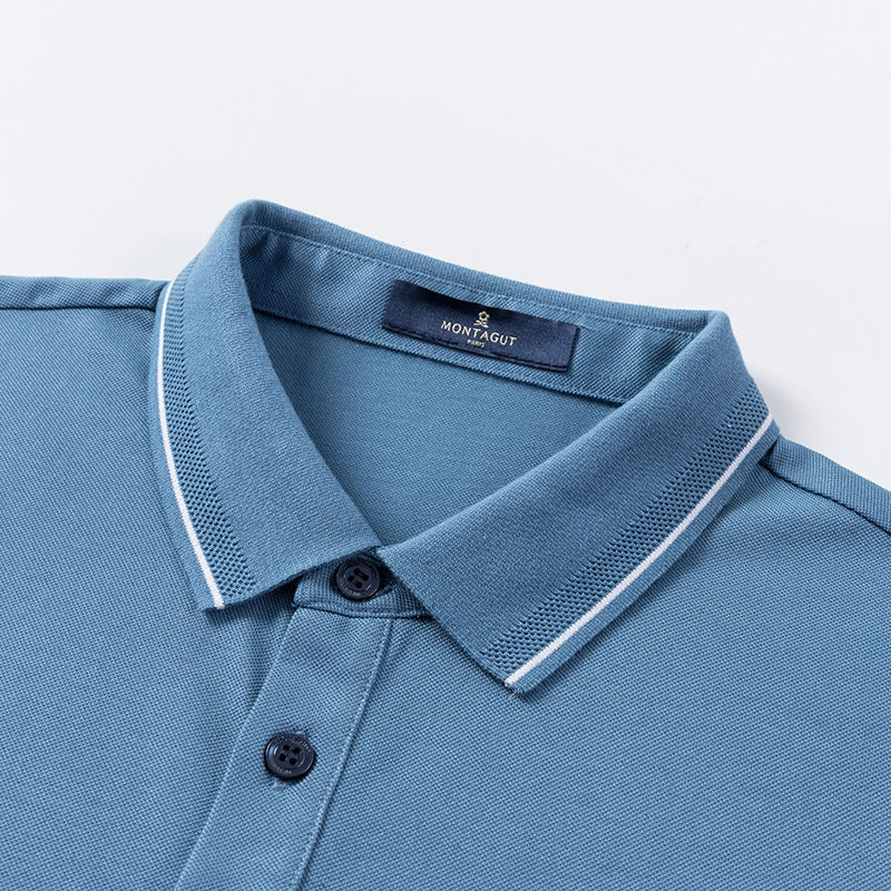 梦特娇22夏新款短袖男棉质撞色翻领 montagut梦特娇服饰旗舰Polo衫