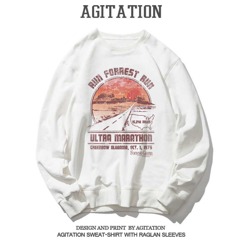 欧美潮牌palace阿甘正传印花卫衣 agitation九拍卫衣