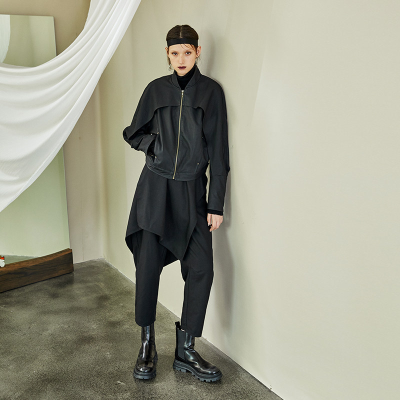 日着原创设计感女装2021羊毛裙裤 日着休闲裤