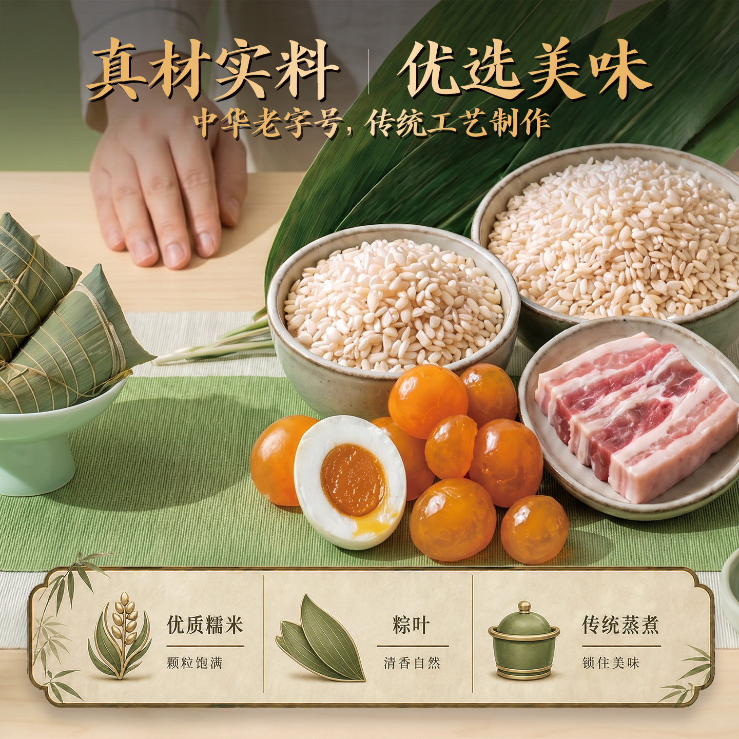 诸老大粽子礼盒装肉粽甜粽咸鸭蛋端午节企业团购定制员工送礼礼品