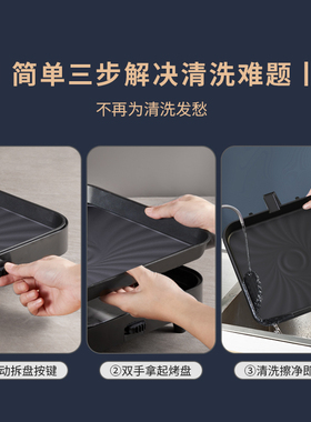 利仁可拆洗双面加热自动烙饼锅