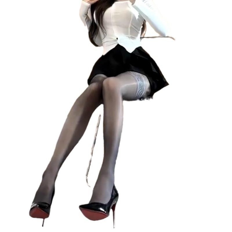 库里斯珠光袜叠穿蕾丝长筒袜裤里丝过膝高筒吊带袜性感亮丝黑丝袜,淘宝优惠券,粉丝福利购,淘宝优惠卷