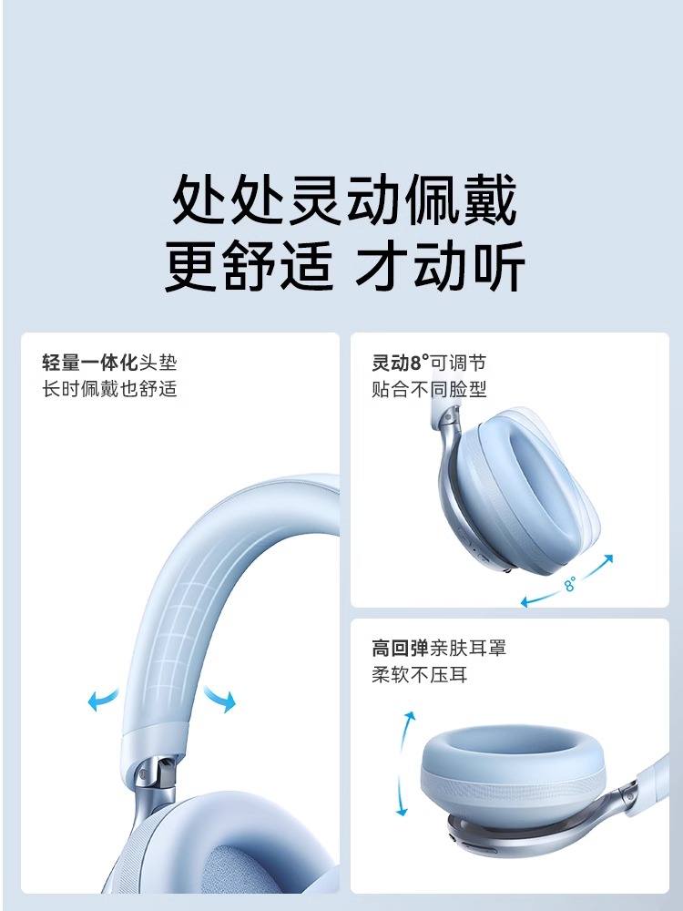 新款S1头戴式无线降噪蓝牙耳机台式电脑游戏耳麦 - 图2