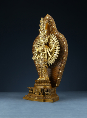 德祥缘全铜描金千手观音佛像