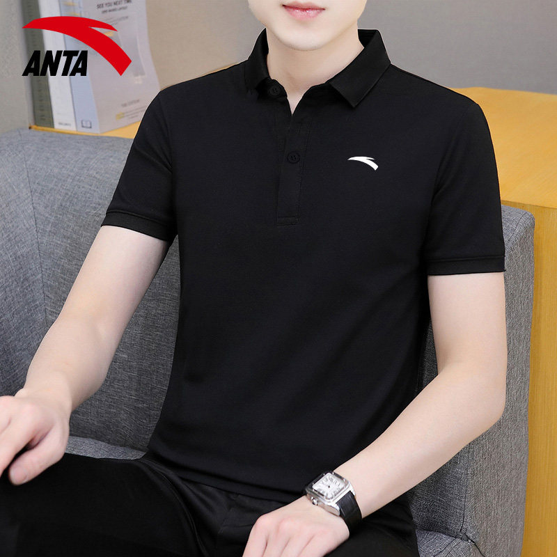 安踏短袖polo商务官网夏季新款衬衫 安踏跑步运动T恤