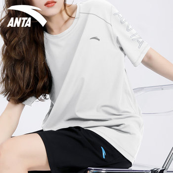 ANTA Sports T-shirt Women's 2024 Summer New Quick-drying Breathable Women's Fitness Short-Sleeved Running Yoga Sportswear