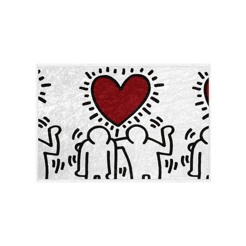 keith haring凯斯哈林联名插画硅藻泥地垫进门口脚垫防滑入户垫子