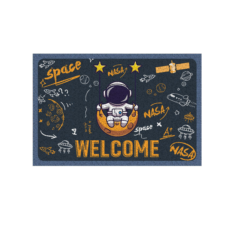 航空航天太空探索WELCOME宇宙探索丝圈地垫门口蹭土懒人防滑脚垫
