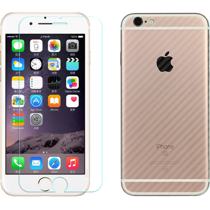 适用iPhone6钢化膜苹果6s玻璃膜6plus手机贴膜4.7保护膜6Splus屏幕5.5寸高清抗蓝光六代全屏前全包边后贴模