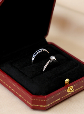 仿真钻戒一克拉50分活口戒