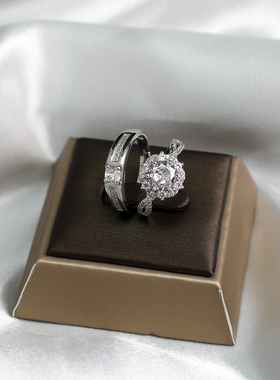 结婚仿真对戒一对活口可调节戒指