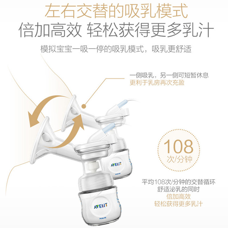 正品飞利浦新安怡双边电动大吸奶器 欣诺母婴吸奶器